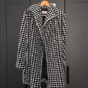 Calvin Klein Houndstooth faux fur Jacket